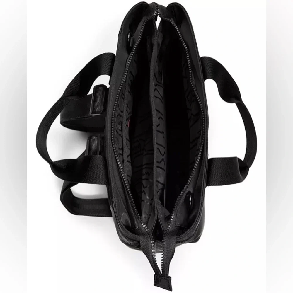 NWT Hunter Black Textile Padded Hybrid Backpack Tote Adjustable Strap